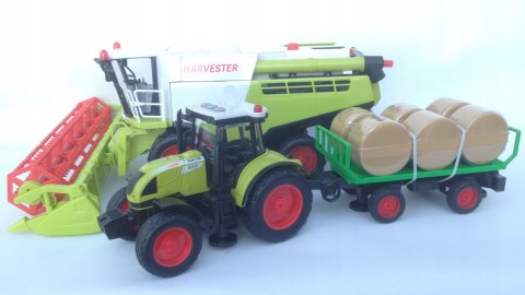 Kombajn Traktor ciagnik Duży Zestaw Rolnik FARMA