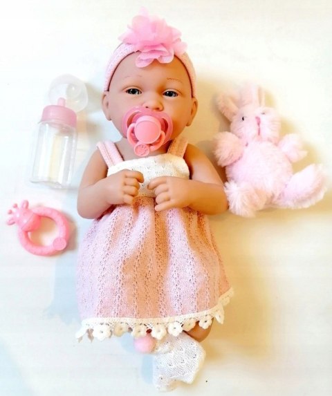 Lalka Bobas baby jak żywa + butelka smoczek