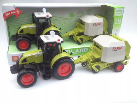 TRAKTOR Z PRZYCZEPĄ DUŻY ZESTAW 2 TRAKTORY