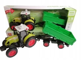 TRAKTOR Z PRZYCZEPĄ DUŻY ZESTAW ŚWIATŁO DZWIĘK
