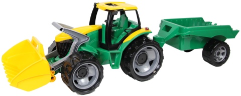 TRAKTOR Z PRZYCZEPĄ RUCHOMA ŁYŻKA DUŻY 110 cm 2w1