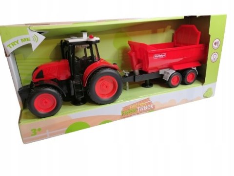 TRAKTOR Z PRZYCZEPĄ ŚWIATŁO DZWIĘK Farmer