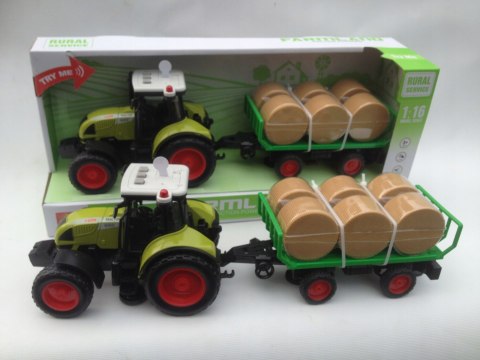 TRAKTOR Z PRZYCZEPĄ ZESTAW ŚWIATŁO DZWIĘK 2szt