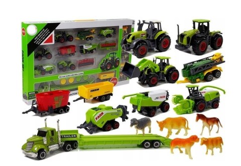 Traktor Ciągnik maszyny rolnicze 6w1 zestaw farmer