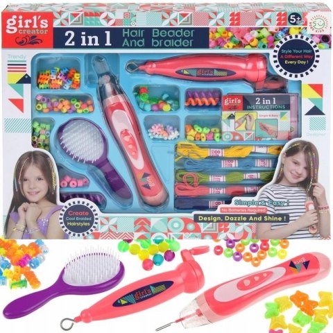 Zestaw do zaplatania warkoczy ,koraliki