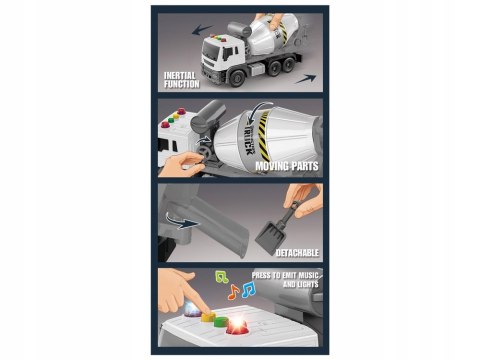 Autko Betoniarka Obrotowa Gruszka Światło Dźwięk