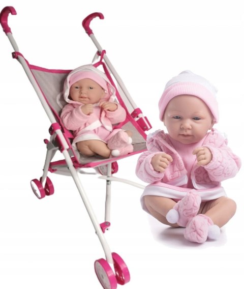 DUŻA LALKA BOBAS BABY+WÓZEK DLA LALEK