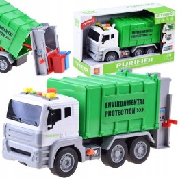 Duże Auto śmieciarka segregacja śmieci