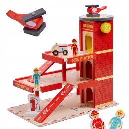 Parking piętrowy Straż pożarna drewniany