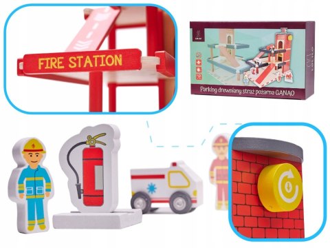 Parking piętrowy Straż pożarna drewniany