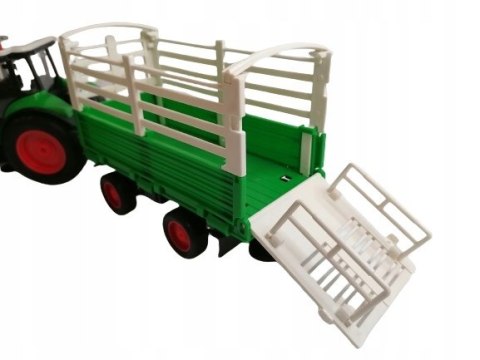 TRAKTOR Z PRZYCZEPĄ CIĄGNIK ROLNICZY ŚWIATO DZWIĘK