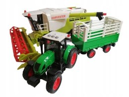 Traktor Kombajn, ciągnik Duży Zestaw Rolnik FARMA