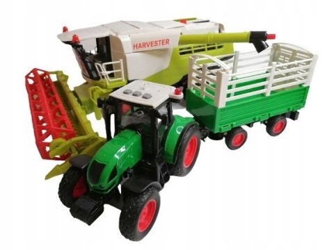 Traktor Kombajn, ciągnik Duży Zestaw Rolnik FARMA