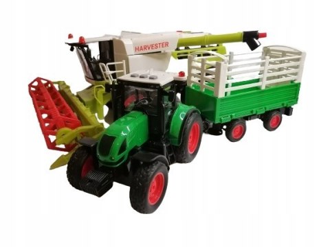 Traktor Kombajn, ciągnik Duży Zestaw Rolnik FARMA