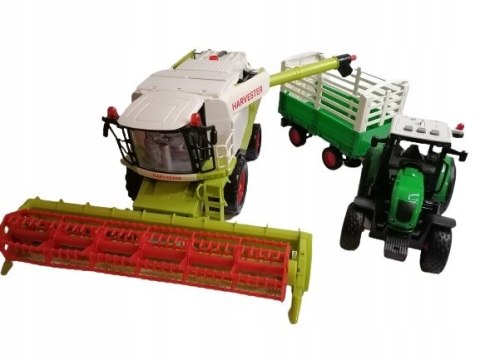 Traktor Kombajn, ciągnik Duży Zestaw Rolnik FARMA