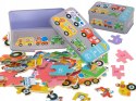 UKŁADANKA PUZZLE EDUKACYJNE POJAZDY AUTA NAUKA GRA