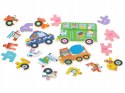 UKŁADANKA PUZZLE EDUKACYJNE POJAZDY AUTA NAUKA GRA
