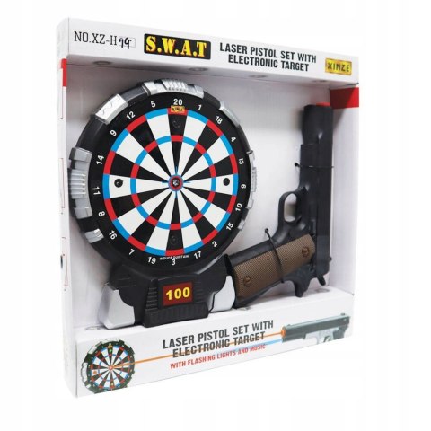 PISTOLET Z LASEREM TARCZA ELEKTRONICZNA DART