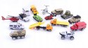Zestaw pojazdów 16 szt. Armia, Policja, Helikopter