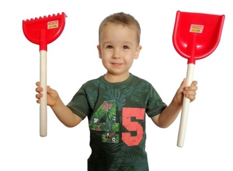 DUŻA TACZKA + GRABKI ŁOPATKA KONEWKA