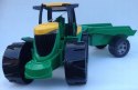 DUŻY TRAKTOR CIĄGNIK Z PRZYCZEPĄ JEŹDZIK 90cm