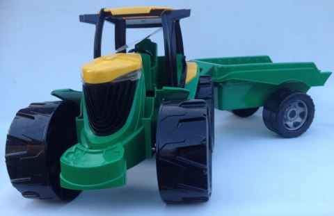 DUŻY TRAKTOR CIĄGNIK Z PRZYCZEPĄ JEŹDZIK 90cm