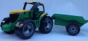 DUŻY TRAKTOR CIĄGNIK Z PRZYCZEPĄ JEŹDZIK 90cm