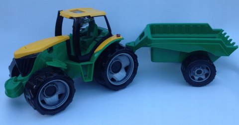 DUŻY TRAKTOR CIĄGNIK Z PRZYCZEPĄ JEŹDZIK 90cm