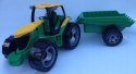 DUŻY TRAKTOR CIĄGNIK Z PRZYCZEPĄ JEŹDZIK 90cm