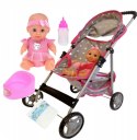 WÓZEK DLA LALEK SPACERÓWKA LEKKI +LALKA BOBAS