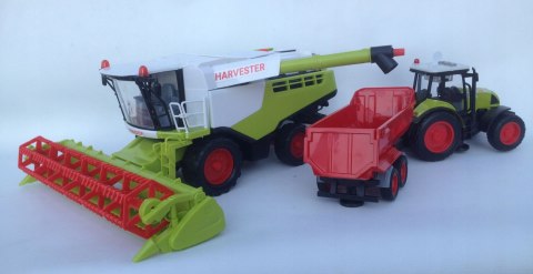 Kombajn Traktor ciagnik Duży Zestaw Rolnik FARMA
