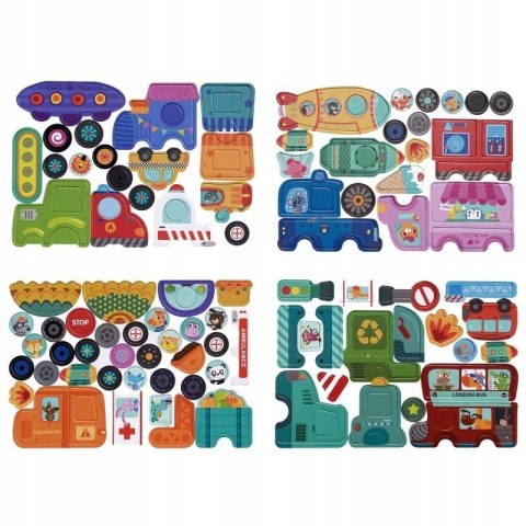 MAGNETIBOOK MAGNETYCZNA UKŁADANKA POJAZDY