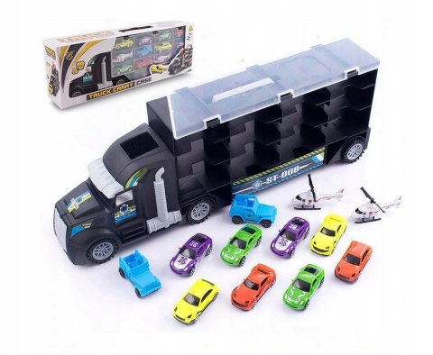 CIĘŻARÓWKA TIR LAWETA Z RESORAKAMI GARAŻ NA AUTA