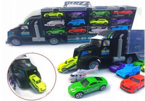 CIĘŻARÓWKA TIR LAWETA Z RESORAKAMI GARAŻ NA AUTA