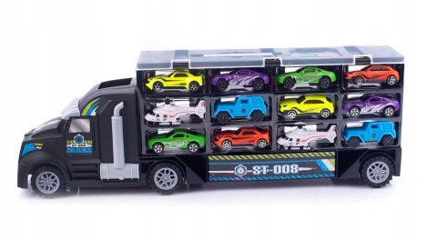 CIĘŻARÓWKA TIR LAWETA Z RESORAKAMI GARAŻ NA AUTA