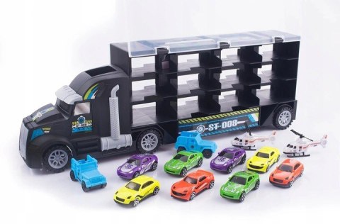 CIĘŻARÓWKA TIR LAWETA Z RESORAKAMI GARAŻ NA AUTA