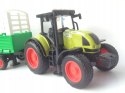 TRAKTOR Z PRZYCZEPĄ CIĄGNIK ROLNICZY ŚWIECI I GRA