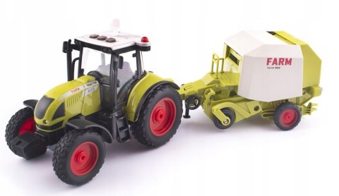 TRAKTOR Z PRZYCZEPĄ DUŻY ZESTAW ŚWIATŁO DZWIĘK