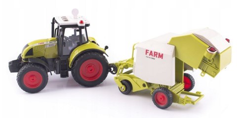 TRAKTOR Z PRZYCZEPĄ DUŻY ZESTAW ŚWIATŁO DZWIĘK