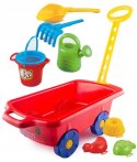 WÓZEK TACZKA Z RĄCZKĄ DO PIASKOWNICY+WIADERKO