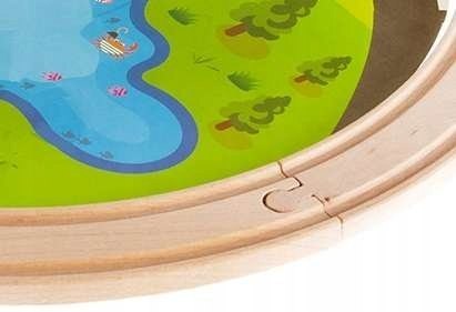 GRA RYBKI NA MAGNES KOLEJKA DREWNIANA TOR