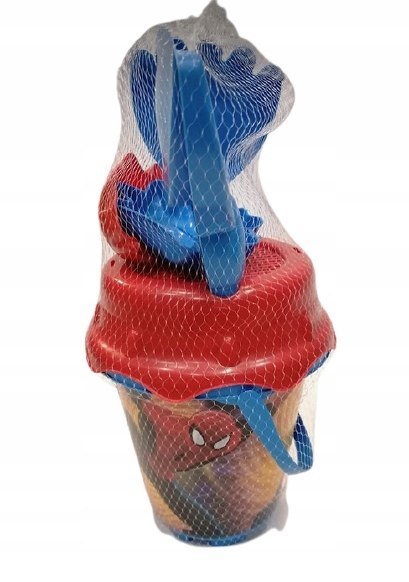 Zestaw do piasku wiaderko łopatka grabki SPIDERMAN
