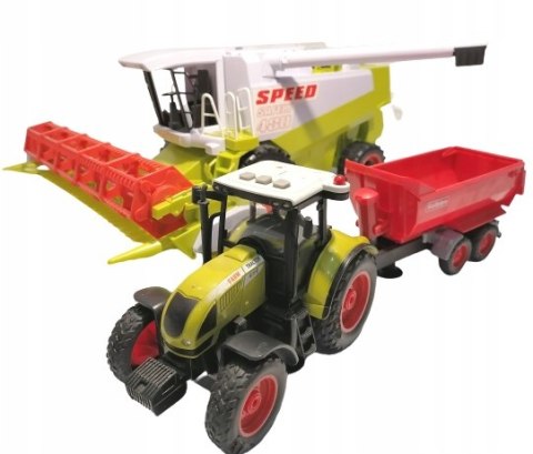 Kombajn Traktor ciagnik Duży Zestaw Rolnik FARMA