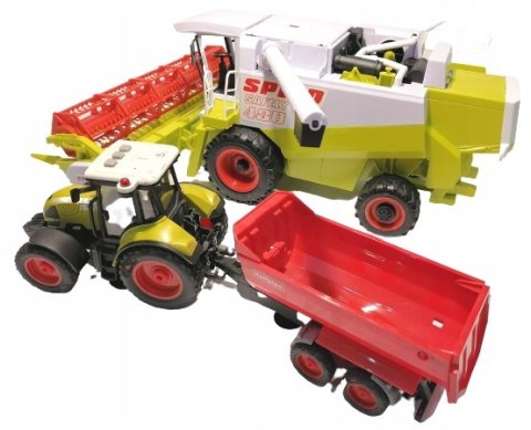 Kombajn Traktor ciagnik Duży Zestaw Rolnik FARMA