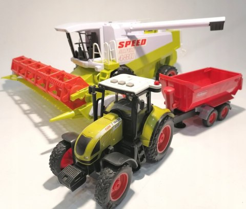 Kombajn Traktor ciagnik Duży Zestaw Rolnik FARMA