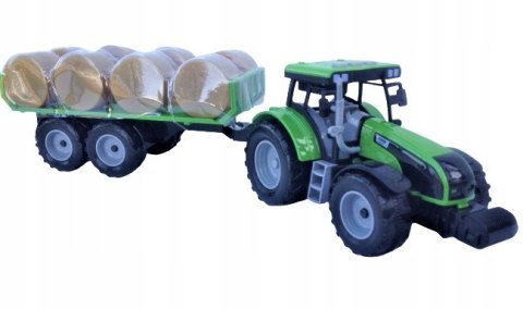 TRAKTOR PRZYCZEPĄ Z BALAMI ŚWIATŁO I DŹWIĘK FARMER