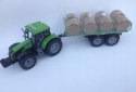 TRAKTOR PRZYCZEPĄ Z BALAMI ŚWIATŁO I DŹWIĘK FARMER
