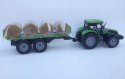 TRAKTOR PRZYCZEPĄ Z BALAMI ŚWIATŁO I DŹWIĘK FARMER