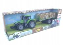 TRAKTOR PRZYCZEPĄ Z BALAMI ŚWIATŁO I DŹWIĘK FARMER
