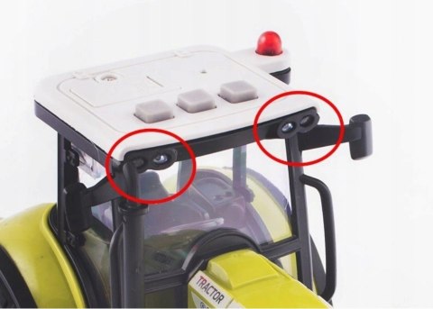 TRAKTOR Z PRZYCZEPĄ DUŻY ZESTAW ŚWIATŁO DZWIĘK